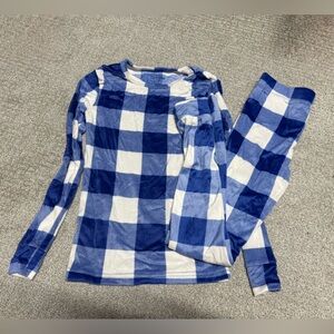 NWOT-Super Soft! Cat & Jack Blue and White Plaid Pajama Set Size10